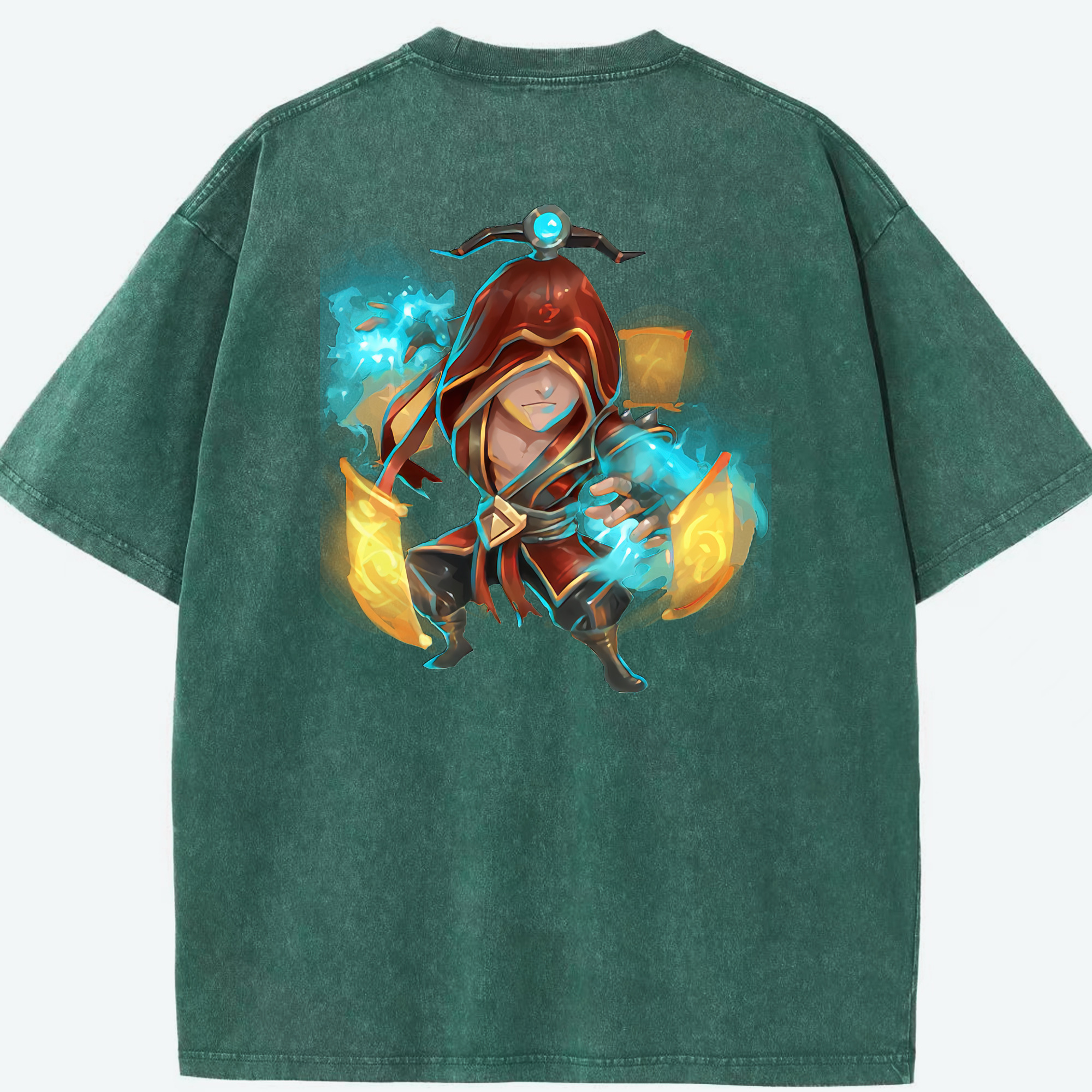 リーグ・オブ・レジェンド League of Legends LOL 綿100% ヴィンテージ風 半袖Tシャツ（背面プリント）